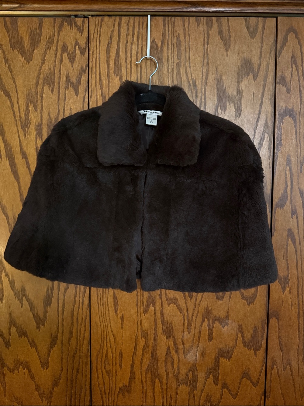 Nygard Collection Brown Rabbit Fur Jacket Size 8 6-8 Vintage